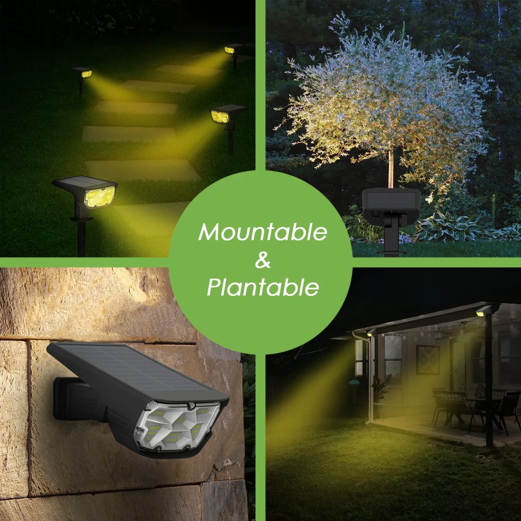 2 Pack Warm Security Sensor IP67 Solar Garden Lights